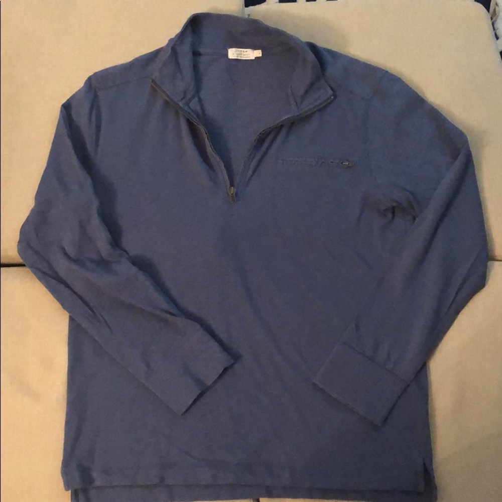 jcrew lightweight cotton 1/4 zip sweatshirt